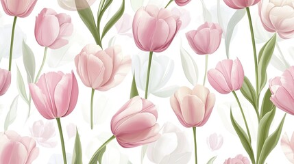 Delicate Pastel Tulips