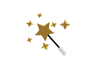 magic stick icon 3d illustration render