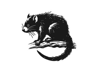 Obraz premium Tasmanian devil hand drawn sketch vector illustration