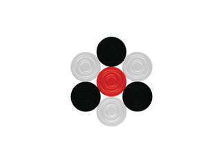 carrom coin icon 3d illustration render 
