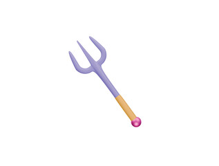 pitchfork icon 3d illustration render