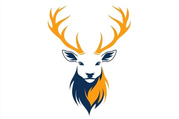 Stylized Deer Head Logo