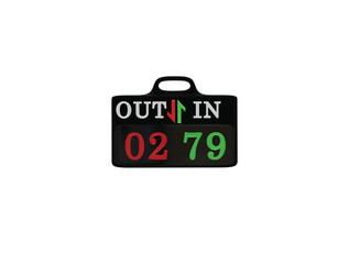 football substitution board icon 3d illustration render