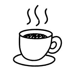 Cup of coffee handdrawn icon