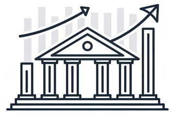 Flat Icon of Business Meeting – Minimal Design on White Background
