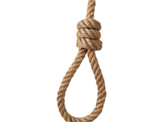 Coiled Natural Rope with Knot Isolated on transparent background, Isolated Png file, Cut-out, Isolate Png, No Background, Isolated object