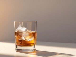 Whiskey on the Rocks. A Timeless Classic in a Modern, Minimalist Setting.
