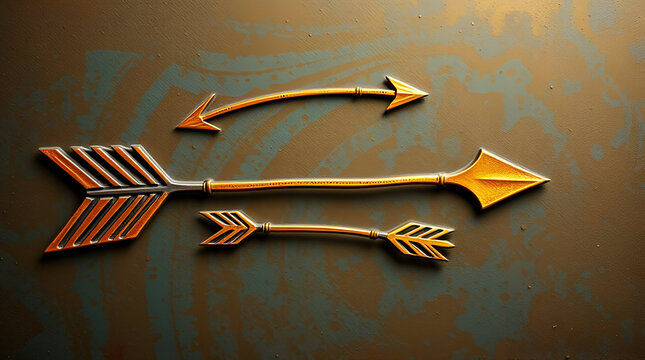 gold ribbon on old wooden background