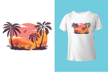 Summer T-Shirt Design – Fun in the Sun, Beach Vibes, and Tropical Style Graphic
