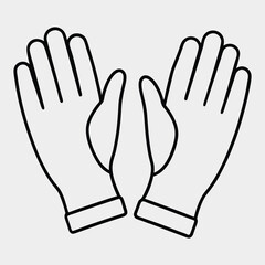 Obraz premium line art of a glove-pair on the white background 02.eps