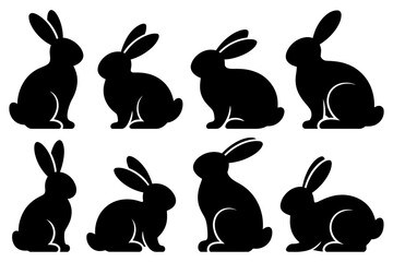 vector illustration of rabbits
