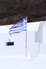 drapeau Grèce Santorin