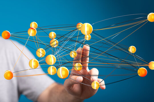 Abstract image of a complex network, representing global connections and data flow.