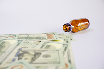 pills and money