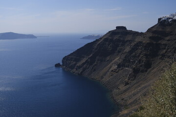 paysage caldeira Santorin plage