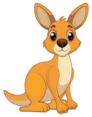 Cute cartoon animal kangaroo character