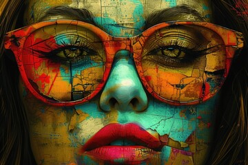 A Faceless Digital Portrait Emerges Through Expressive, Energetic Brushstroke Layers