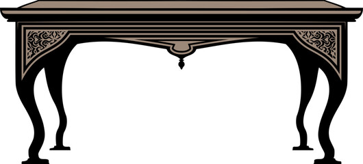 Design of vintage decorative table