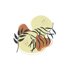 Aesthetic Abstract Floral Element