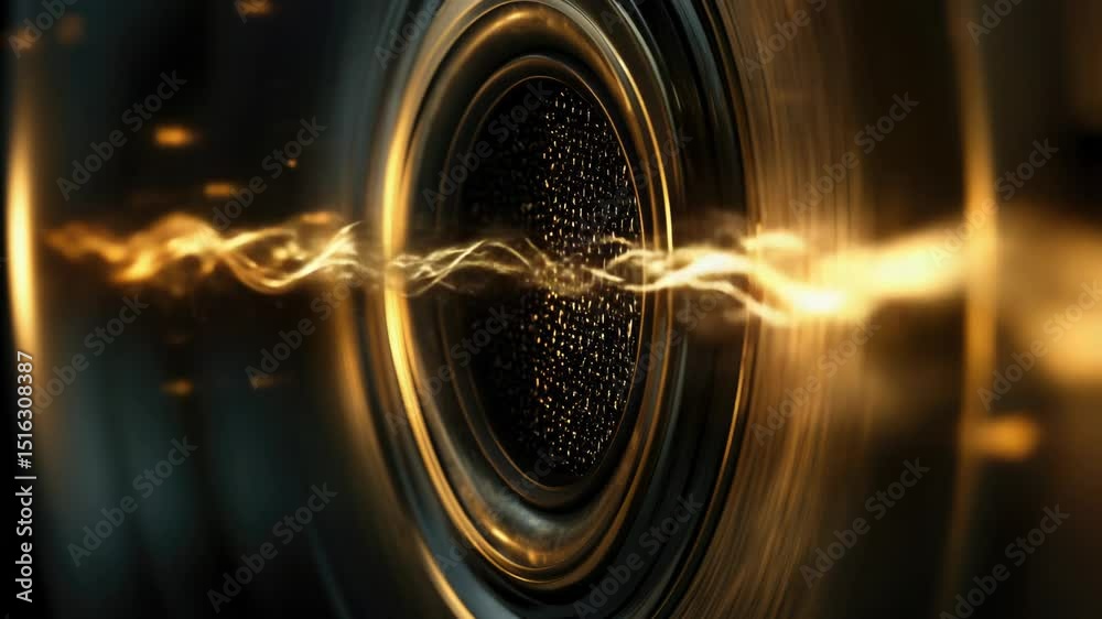 Aufkleber a detailed view of a circular object emitting light, great for representing technology or innovation