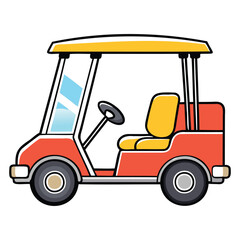 Fototapeta premium Fore! Your Vector Golf Car Awaits