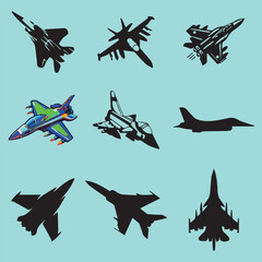 fighter plan vector