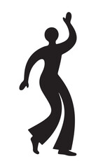 silhouette of a young man 