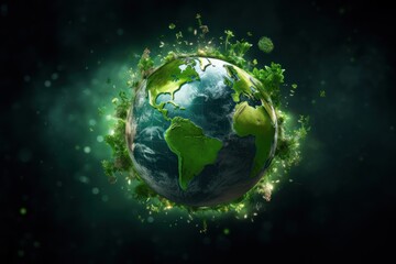 Fototapeta premium Nature protection planet earth green.
