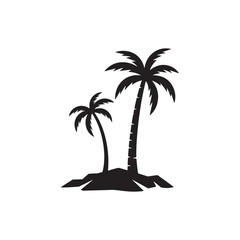 silhouette of palm trees