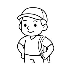 Air conditioning technician illustration