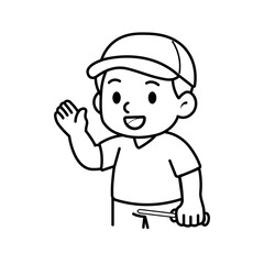 Obraz premium Air conditioning technician illustration