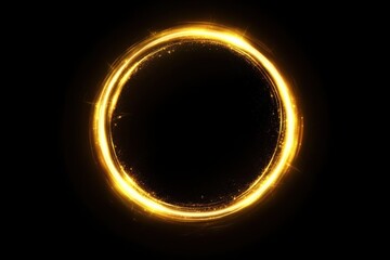 Bright circular glowing light effect on a dark background creating an ethereal atmosphere