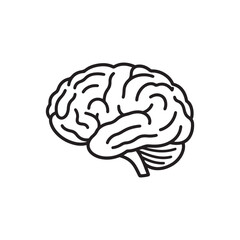 human brain vector silhouette 