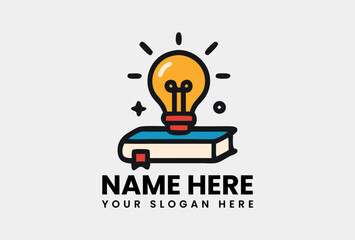 Bright lightbulb illuminating an open book, symbolizing new ideas and educational wisdom. Education concept