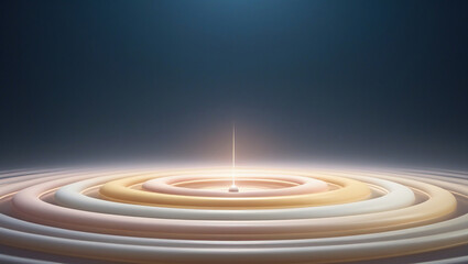 Fototapeta premium Harmonious Vibrations: Ethereal Light Waves, Deep Tranquility