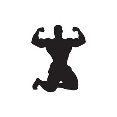 Body Building Silhouette logo