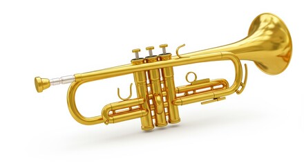 Fototapeta premium Golden Trumpet: A Musical Instrument