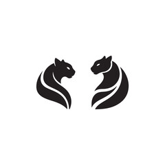 wolf head vector silhouette logo