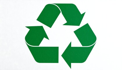 Obraz premium Green Recycle Symbol on White.