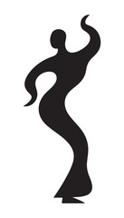 silhouette of a woman icon vector