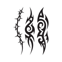 tribal tattoo designs black and white abstract vector silhouette