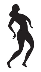 silhouette of a girl logo