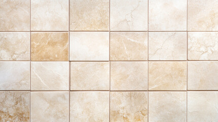 Top view of a minimalist and neat tile layout before final grouting, featuring a clean background and high clarity