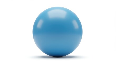 Obraz premium A Perfect Blue Sphere: Minimalist 3D Render
