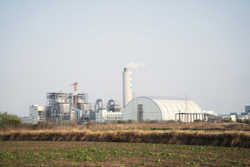 building of modern power station