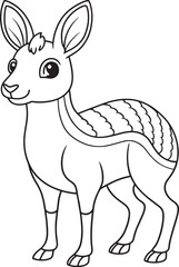 patagonian mara coloring page animal design vector illustration