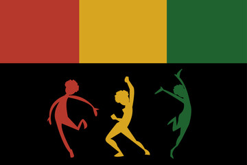 Joyful Spirit - Happy Figure Celebrating Juneteenth Freedom and Liberation Day