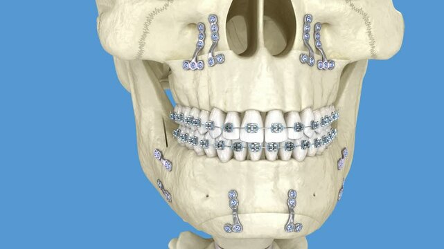 Mandibular Advancement surgery. 3D Animation
