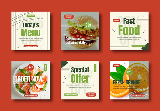 Fast Food Social Media Post Template