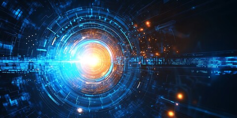 Fototapeta premium Stunning Abstract Digital Art Data Stream Energy Burst and Code Visualizations